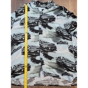 H&M Fast and Furious Button‎ Down Shirt Car Print Short Sleeve - L